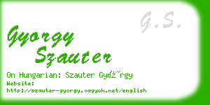 gyorgy szauter business card